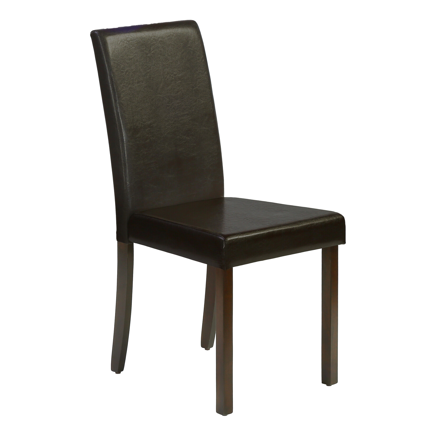 CHAISE - 2PCS - 36"H / ESPRESSO / SIMILI-CUIR BRUN FONCE