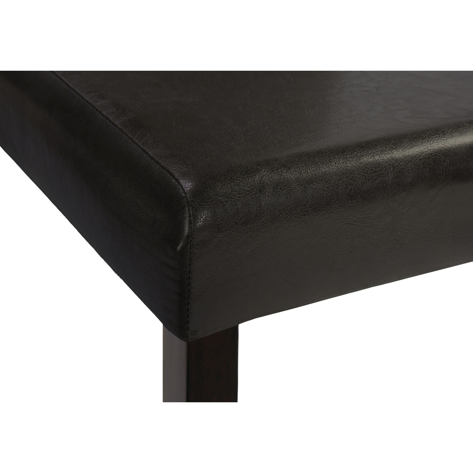 CHAISE - 2PCS - 36"H / ESPRESSO / SIMILI-CUIR BRUN FONCE