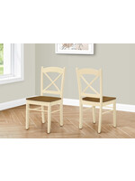 DINING CHAIR - 2PCS / 36"H CREAM / OAK