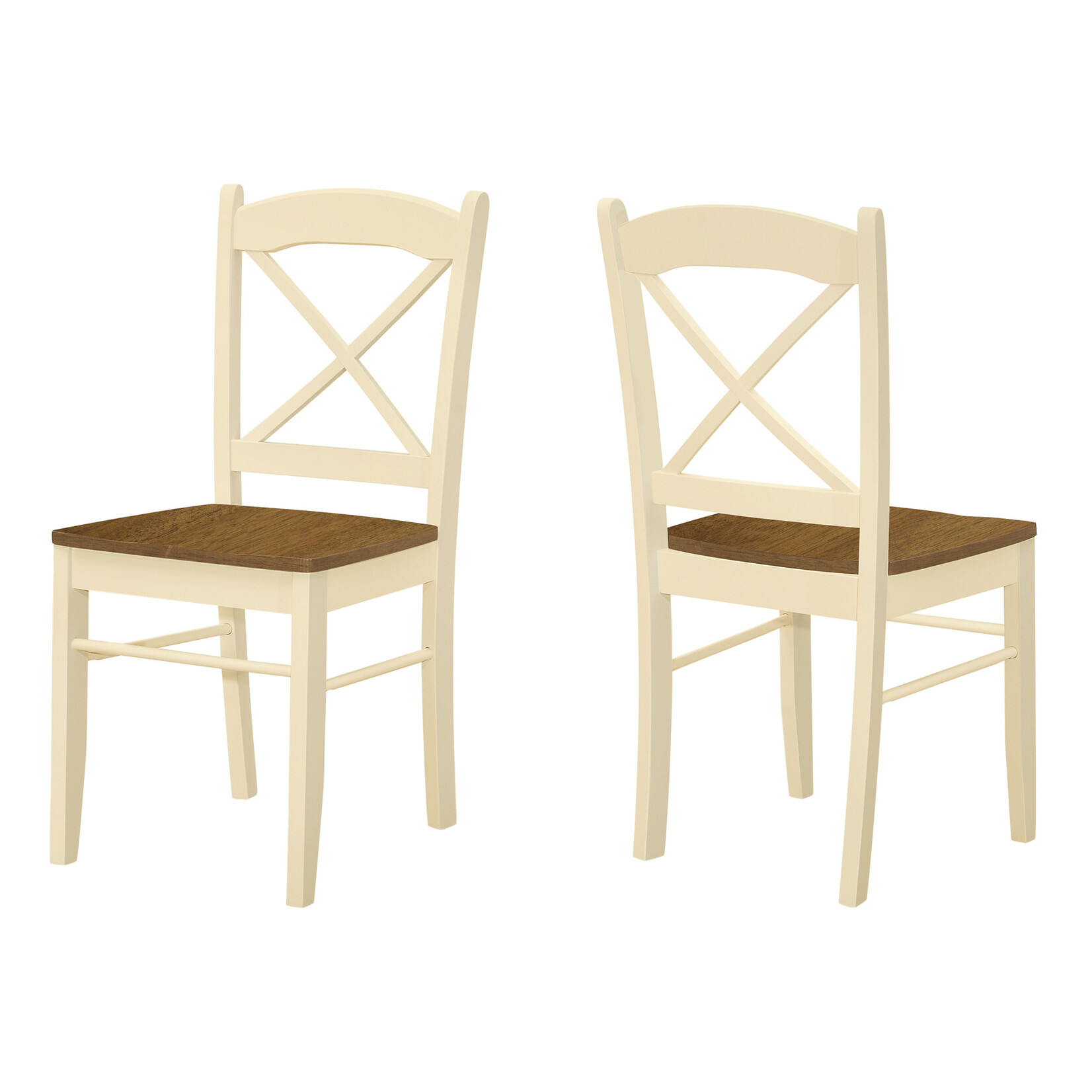 DINING CHAIR - 2PCS / 36"H CREAM / OAK