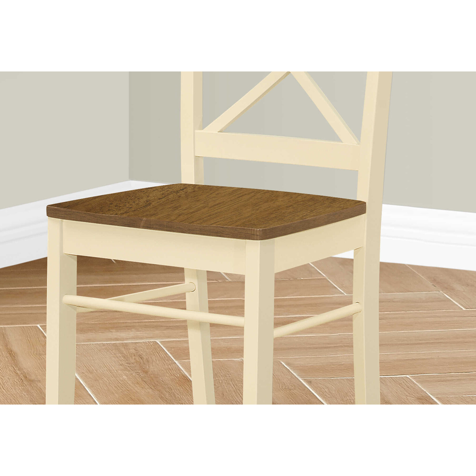 DINING CHAIR - 2PCS / 36"H CREAM / OAK