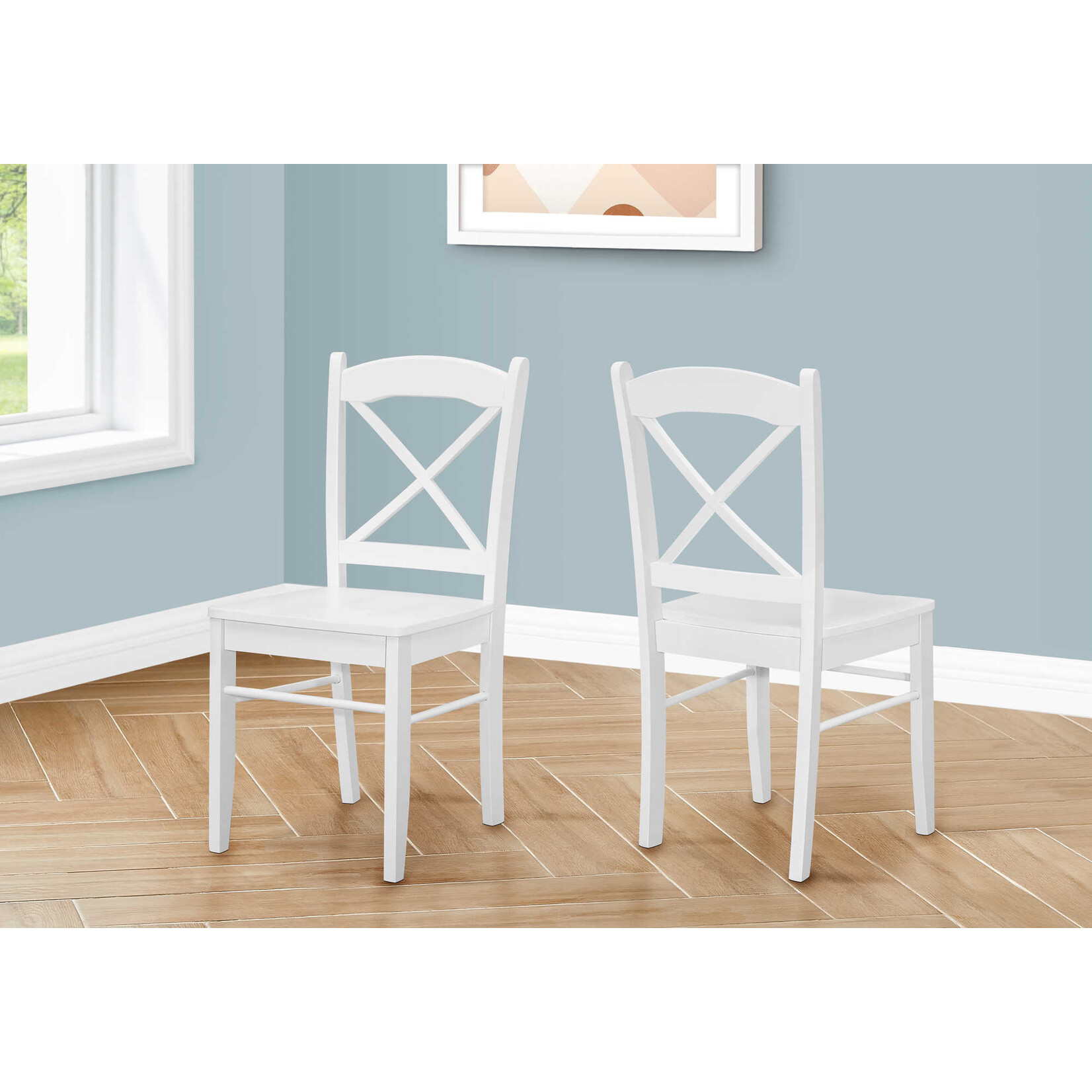 DINING CHAIR - 2PCS / 36"H WHITE
