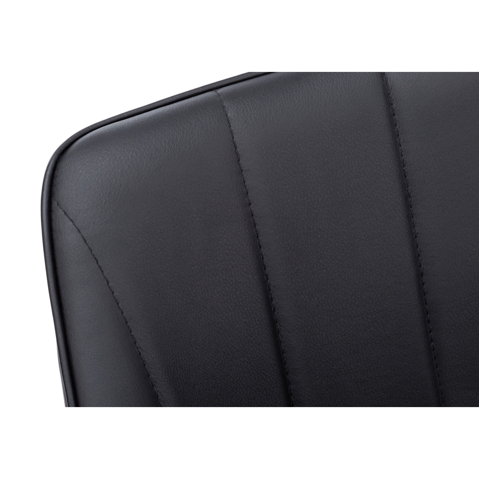 CHAISE - 2PCS / 33"H / SIMILI-CUIR NOIR / CHROME