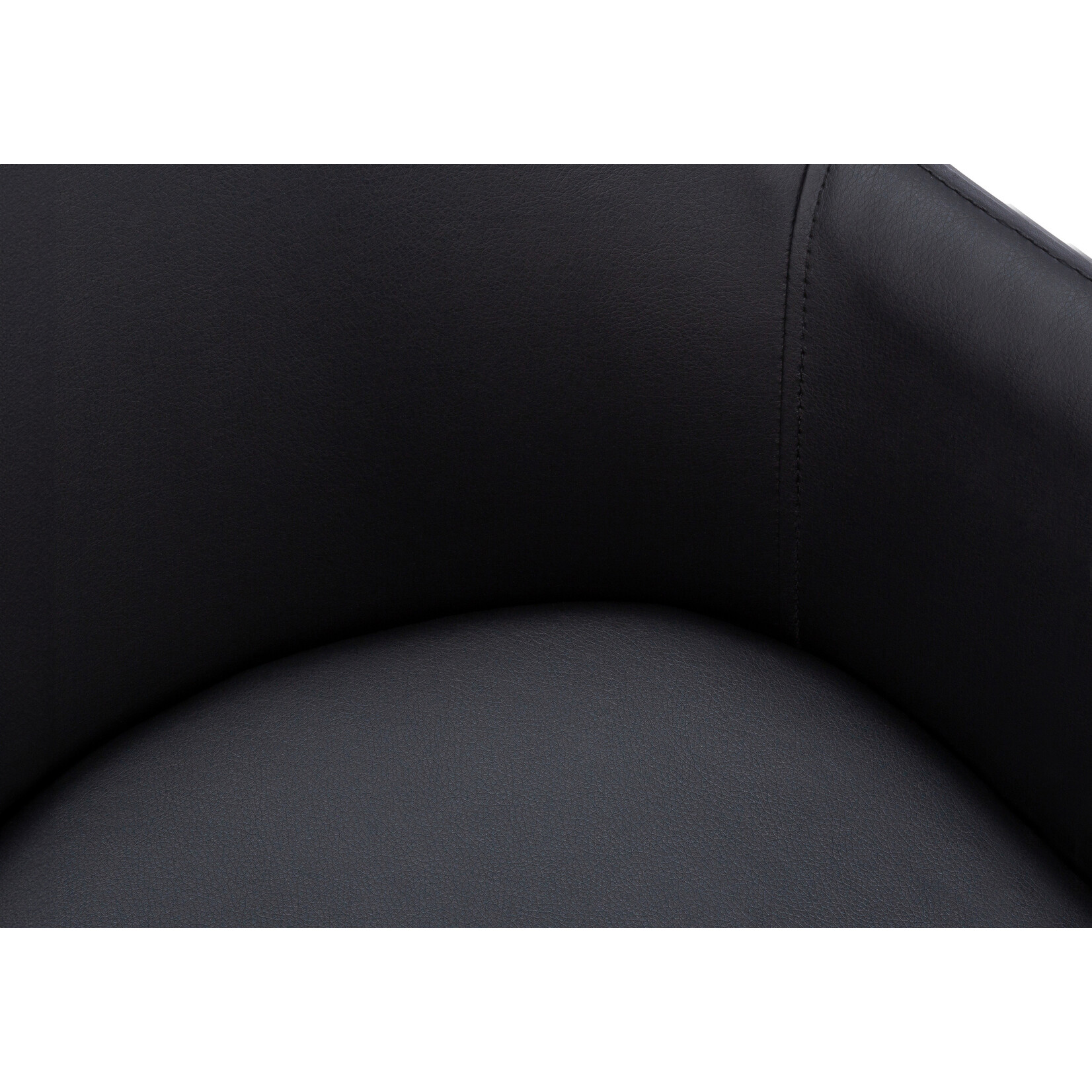 CHAISE - 2PCS / 33"H / SIMILI-CUIR NOIR / METAL NOIR