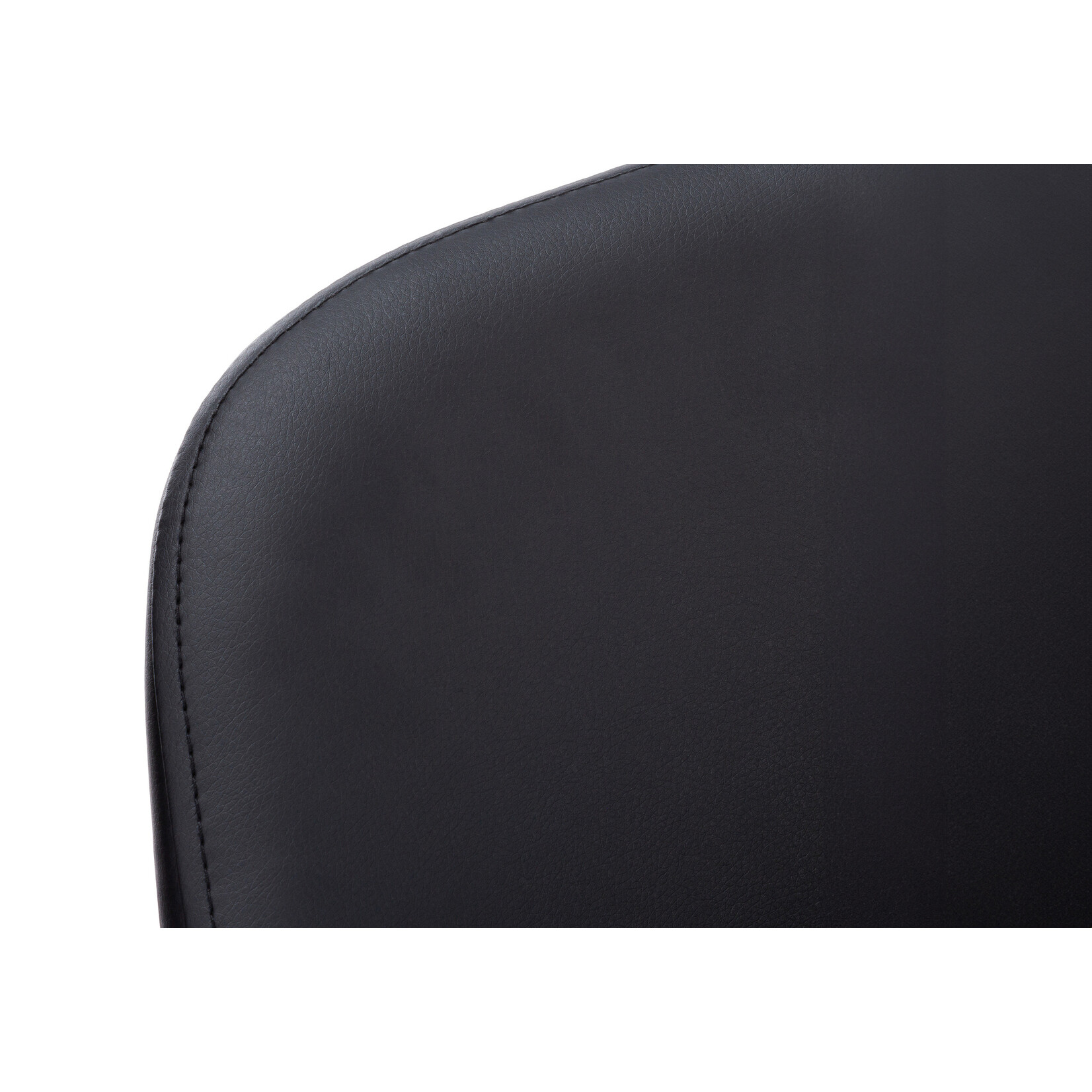 CHAISE - 2PCS / 33"H / SIMILI-CUIR NOIR / METAL NOIR