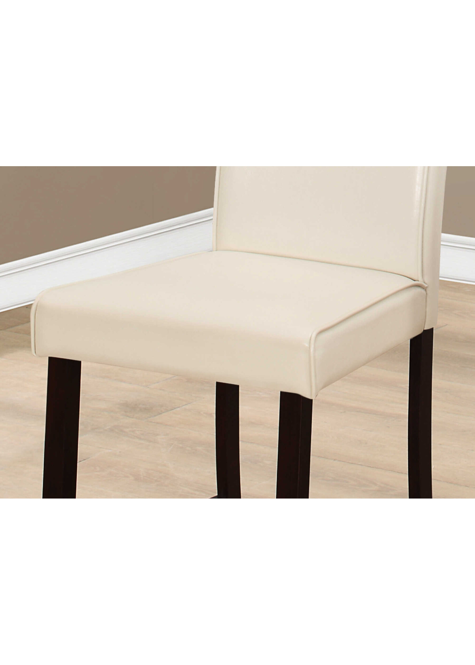 CHAISE - 2PCS / SIMILI-CUIR IVOIRE HAUTEUR COMPTOIR