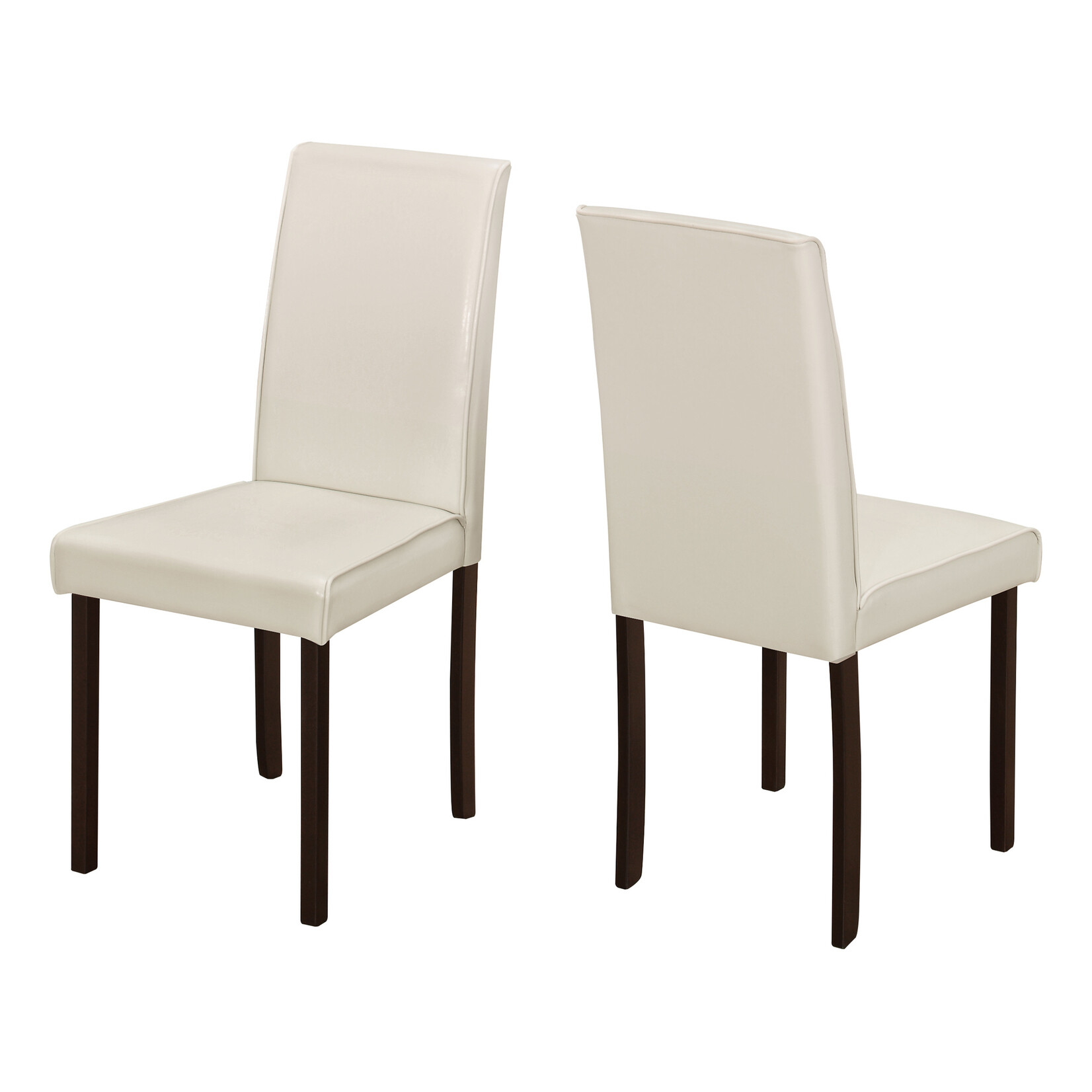 CHAISE - 2PCS / 36"H SIMILI-CUIR IVOIRE