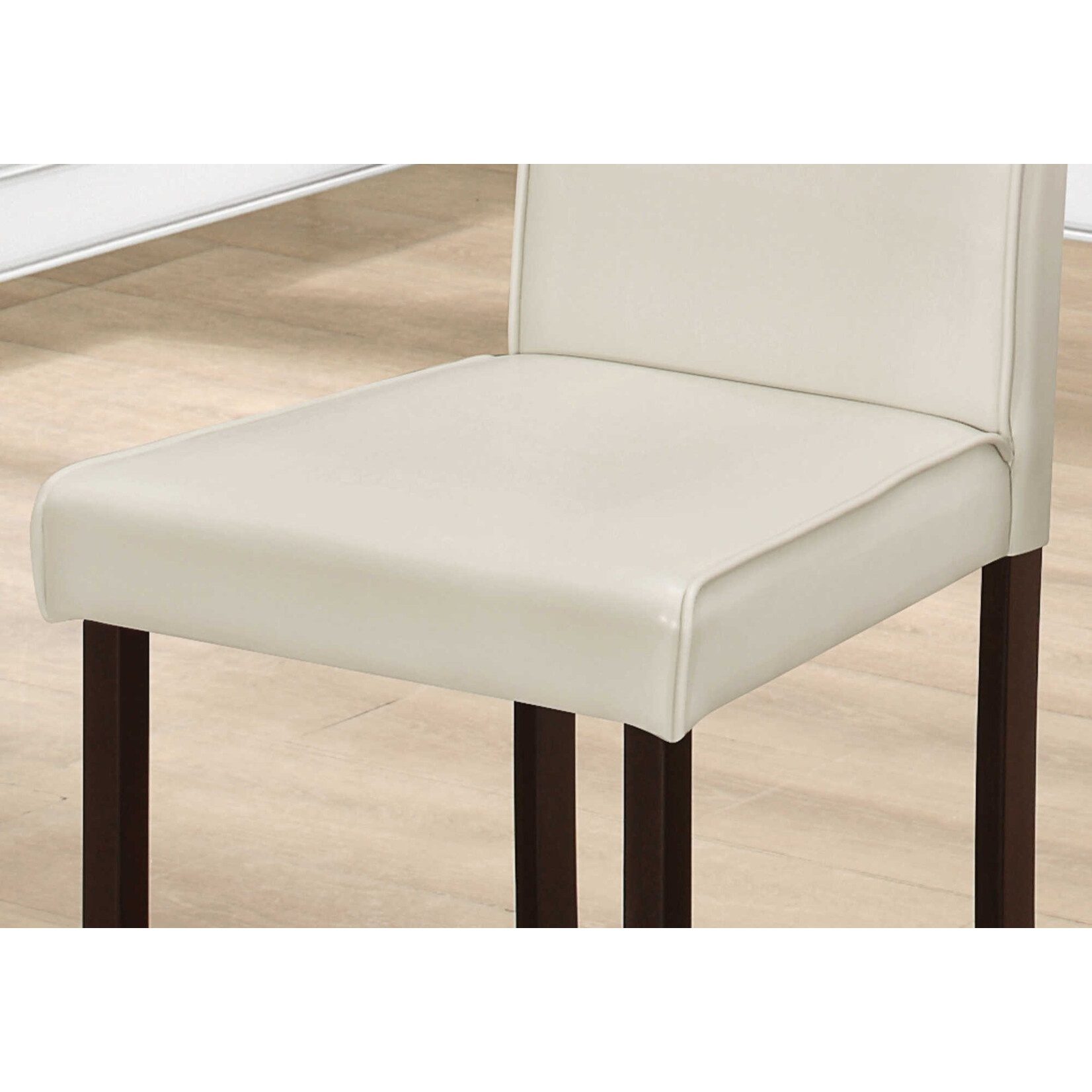 CHAISE - 2PCS / 36"H SIMILI-CUIR IVOIRE