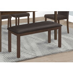 BANC - 42"L / ESPRESSO / SIMILI-CUIR BRUN FONCE