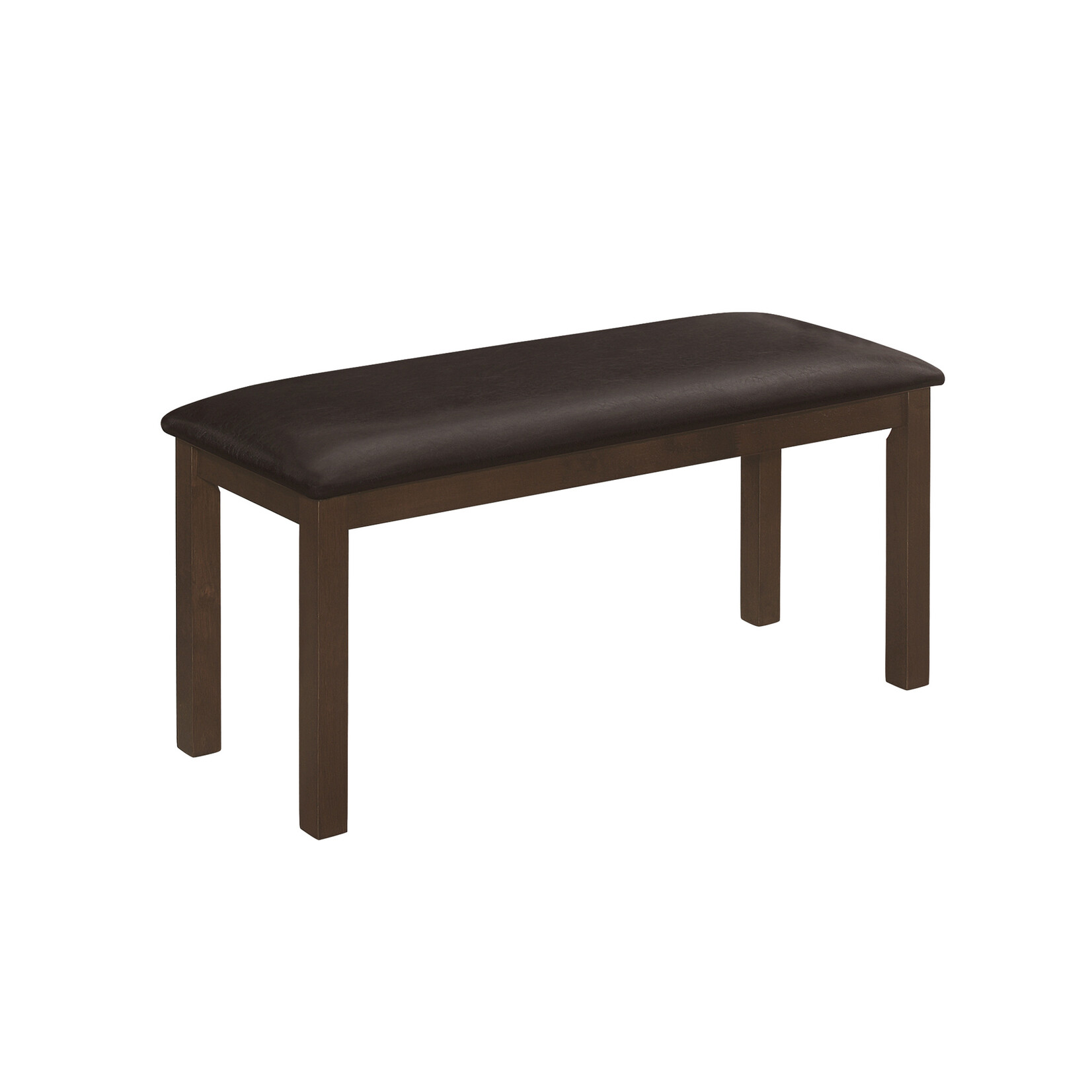 BANC - 42"L / ESPRESSO / SIMILI-CUIR BRUN FONCE