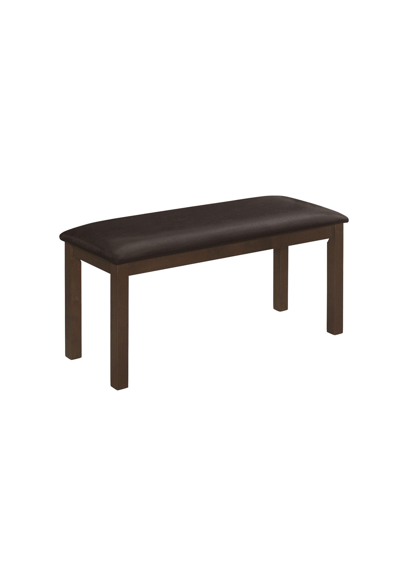 BANC - 42"L / ESPRESSO / SIMILI-CUIR BRUN FONCE