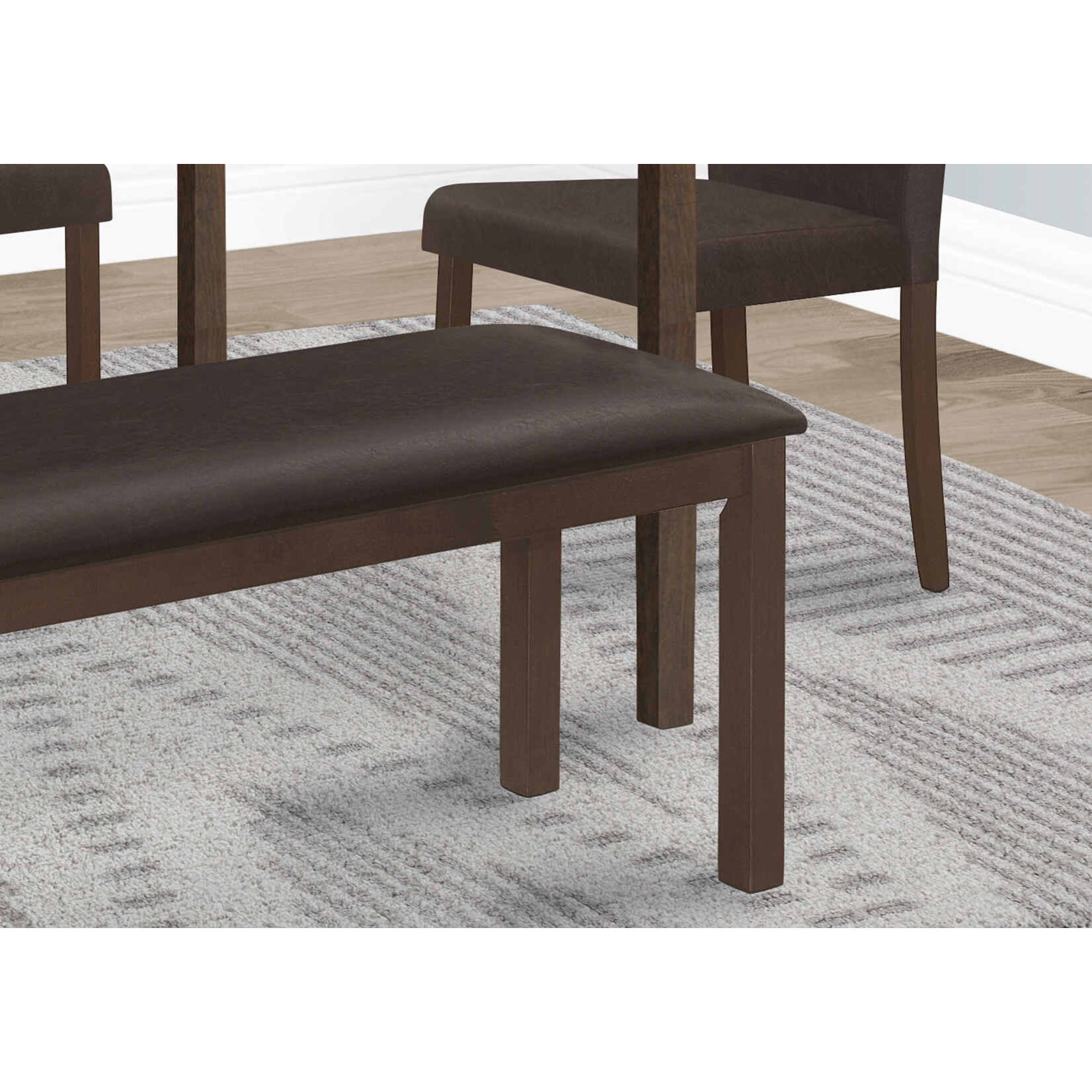 BENCH - 42"L / ESPRESSO / DARK BROWN PU