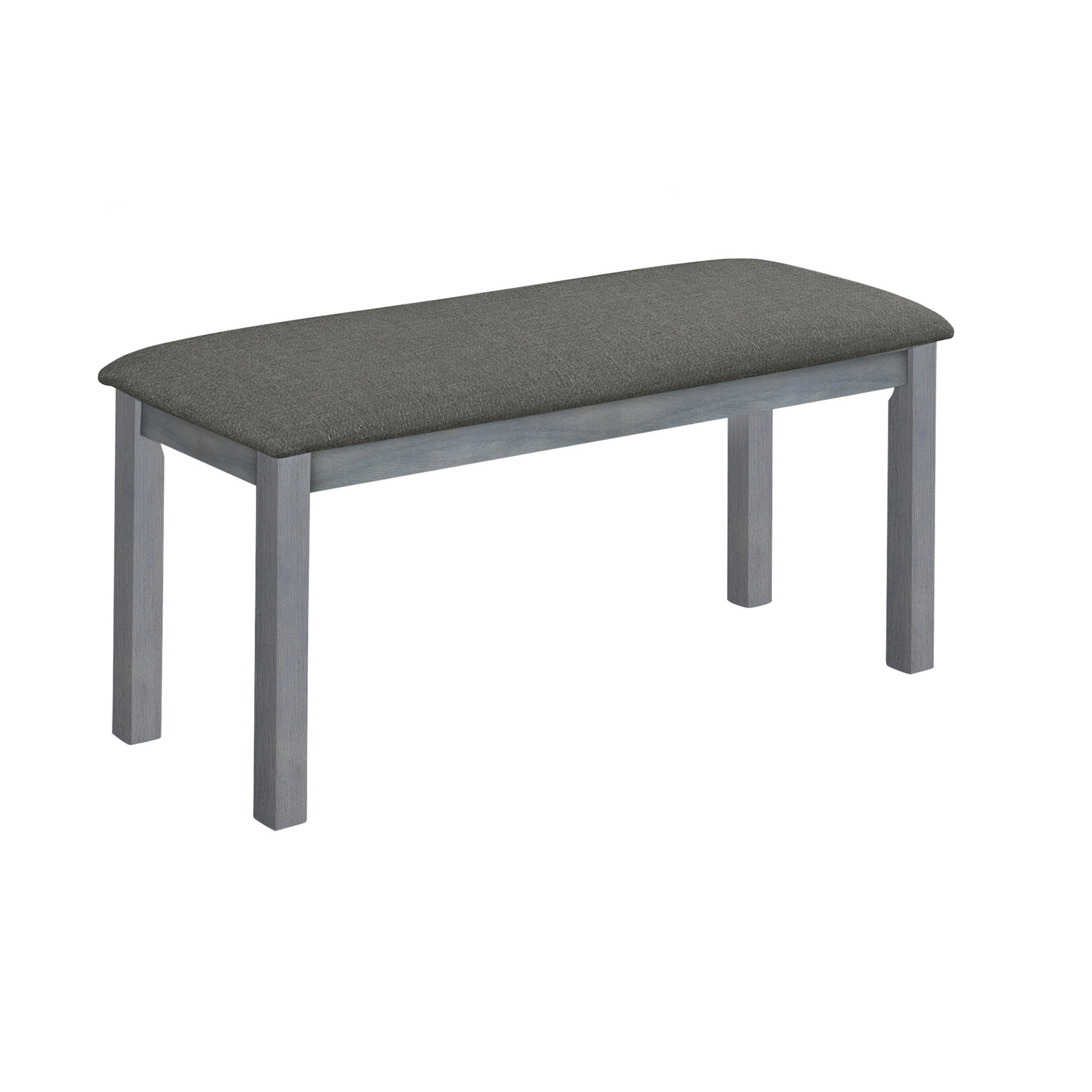 BANC - 42"L / GRIS / SIEGE TISSU GRIS FONCE