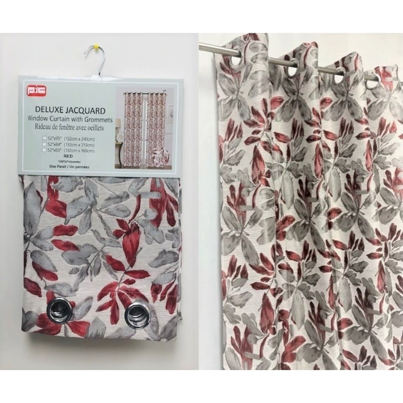 54x63" Deluxe Jacq Grommet Panel -Red