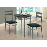ENS SALLE A MANGER - 3PCS / METAL ARGENT / NOIR