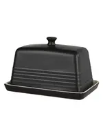 VINTAGE BLACK  BUTTER DISH 1 LB