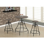 ENS SALLE A MANGER - 3PCS / BRUN RUSTIQUE / METAL BRONZE