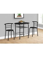 ENS SALLE A MANGER - 3PCS / DESSUS NOIR / METAL NOIR