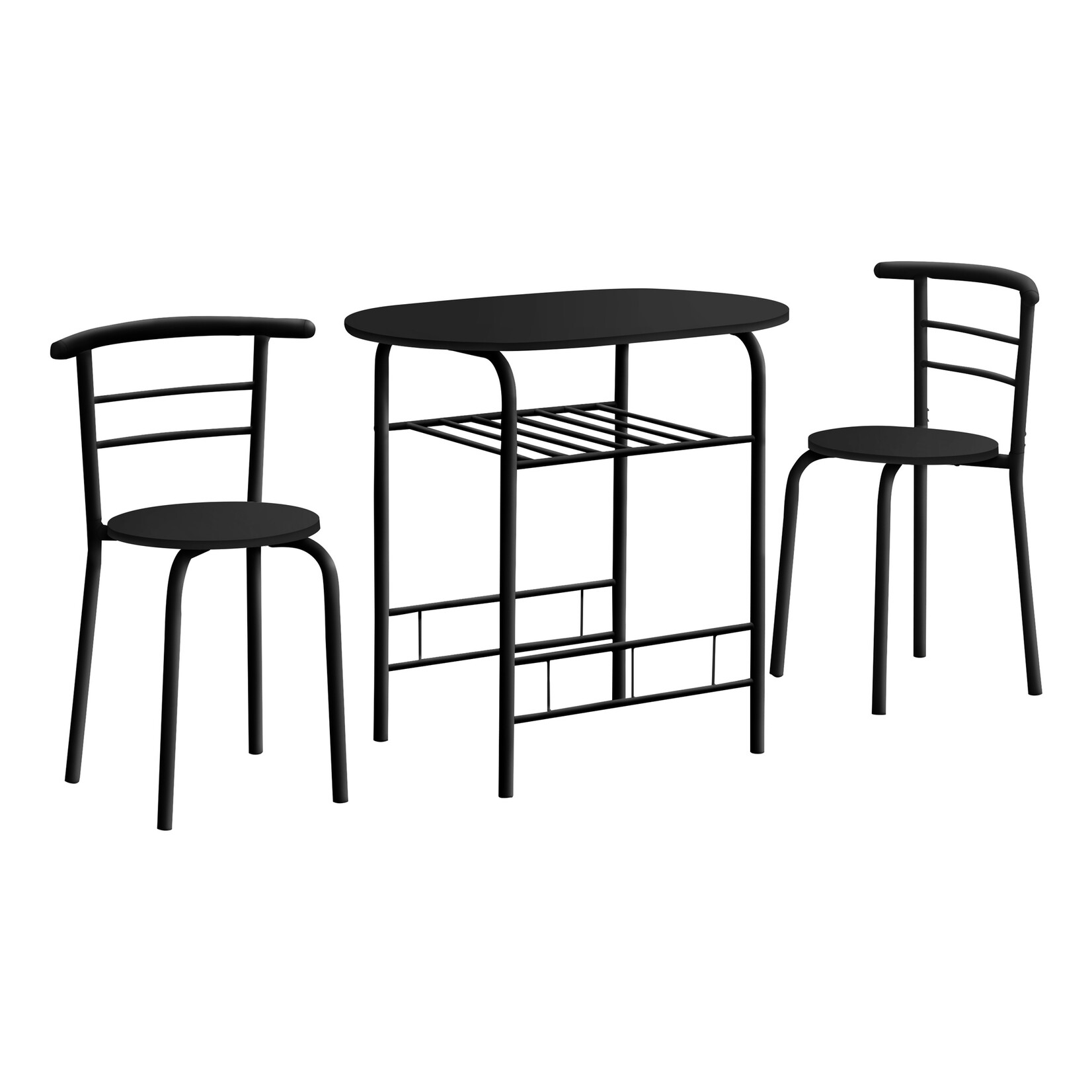 ENS SALLE A MANGER - 3PCS / DESSUS NOIR / METAL NOIR