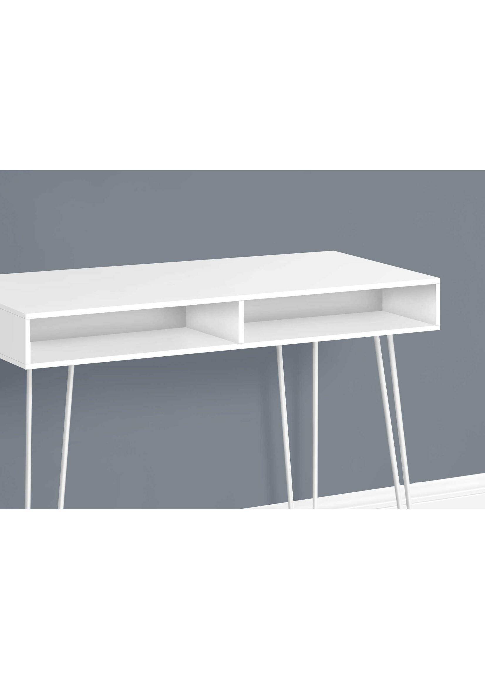 BUREAU - 40"L / BLANC / METAL BLANC