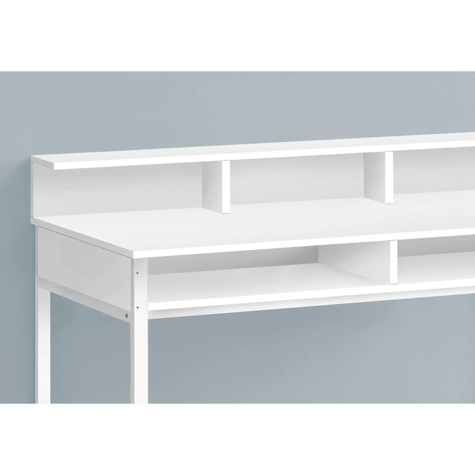 COMPUTER DESK - 48"L / WHITE / WHITE STANDING HEIGHT