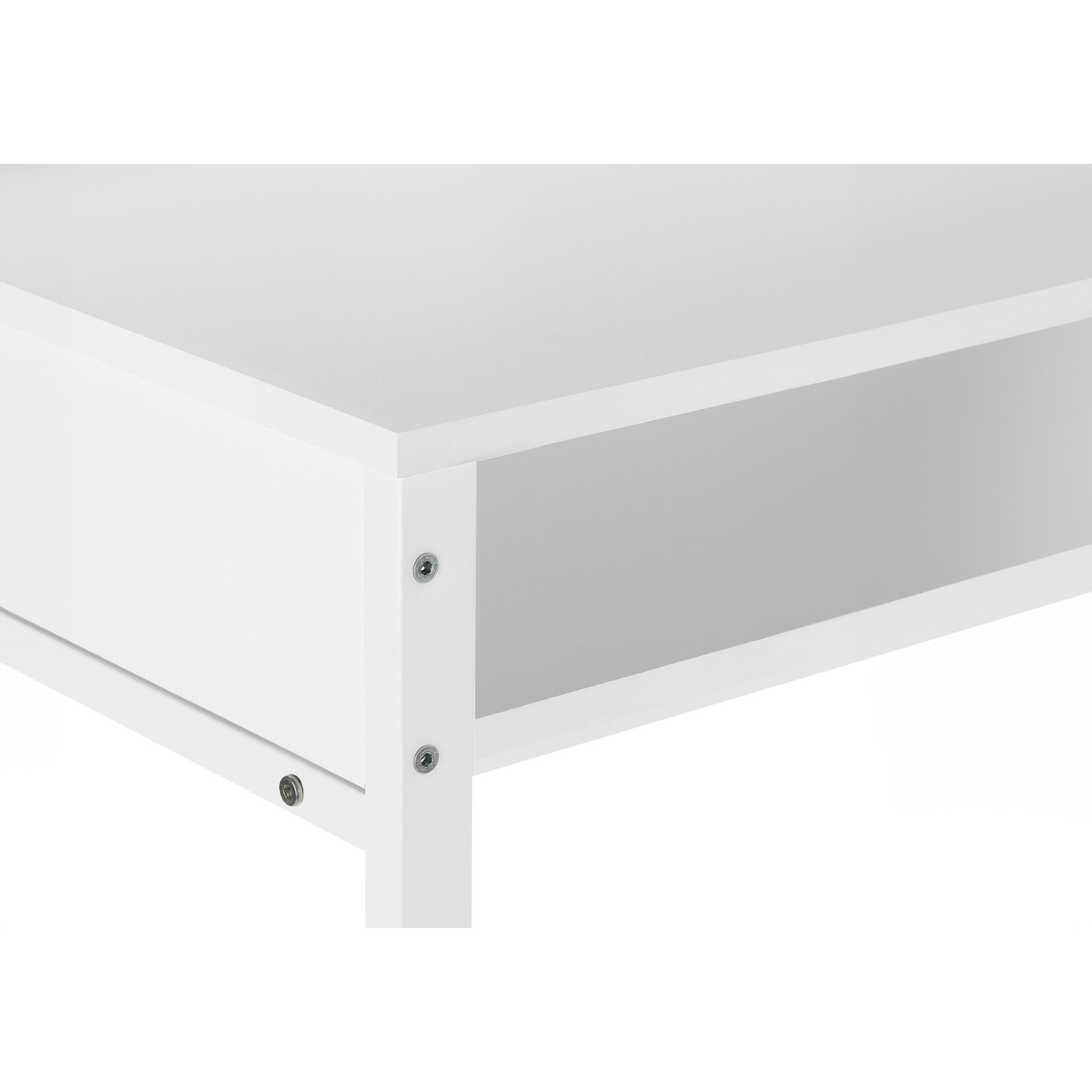 COMPUTER DESK - 48"L / WHITE / WHITE STANDING HEIGHT
