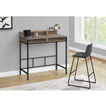 COMPUTER DESK - 48"L / DARK TAUPE / BLACK STANDING HEIGHT