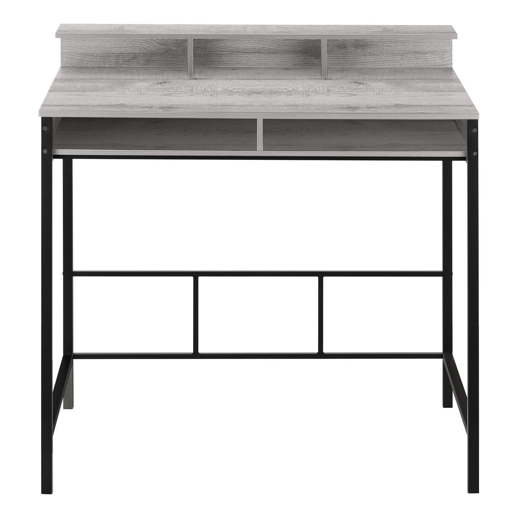 COMPUTER DESK - 48"L / GREY / BLACK STANDING HEIGHT