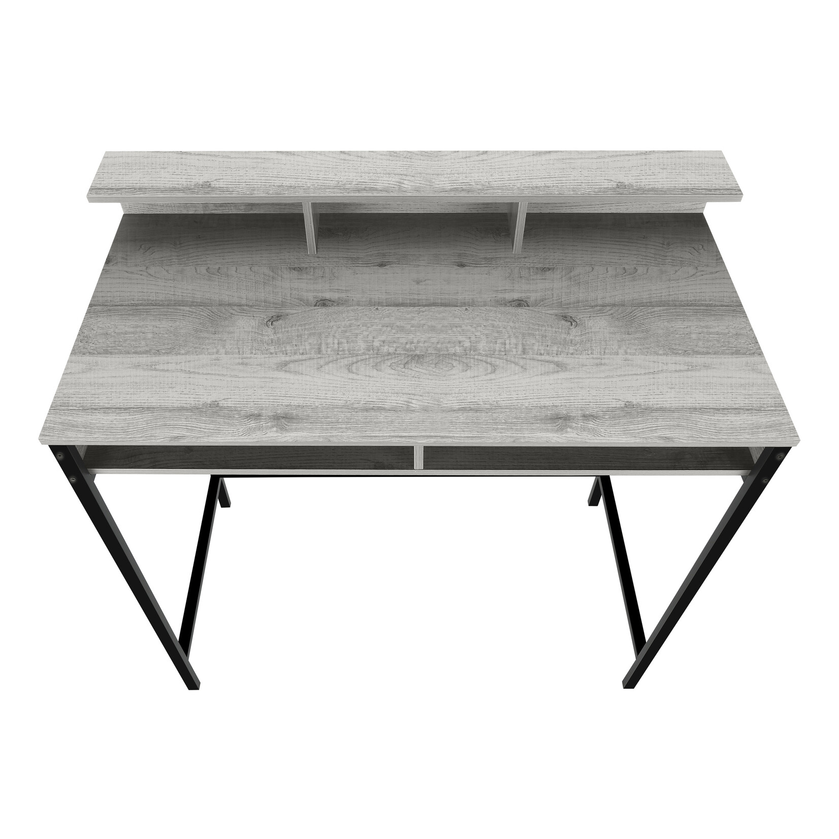 COMPUTER DESK - 48"L / GREY / BLACK STANDING HEIGHT