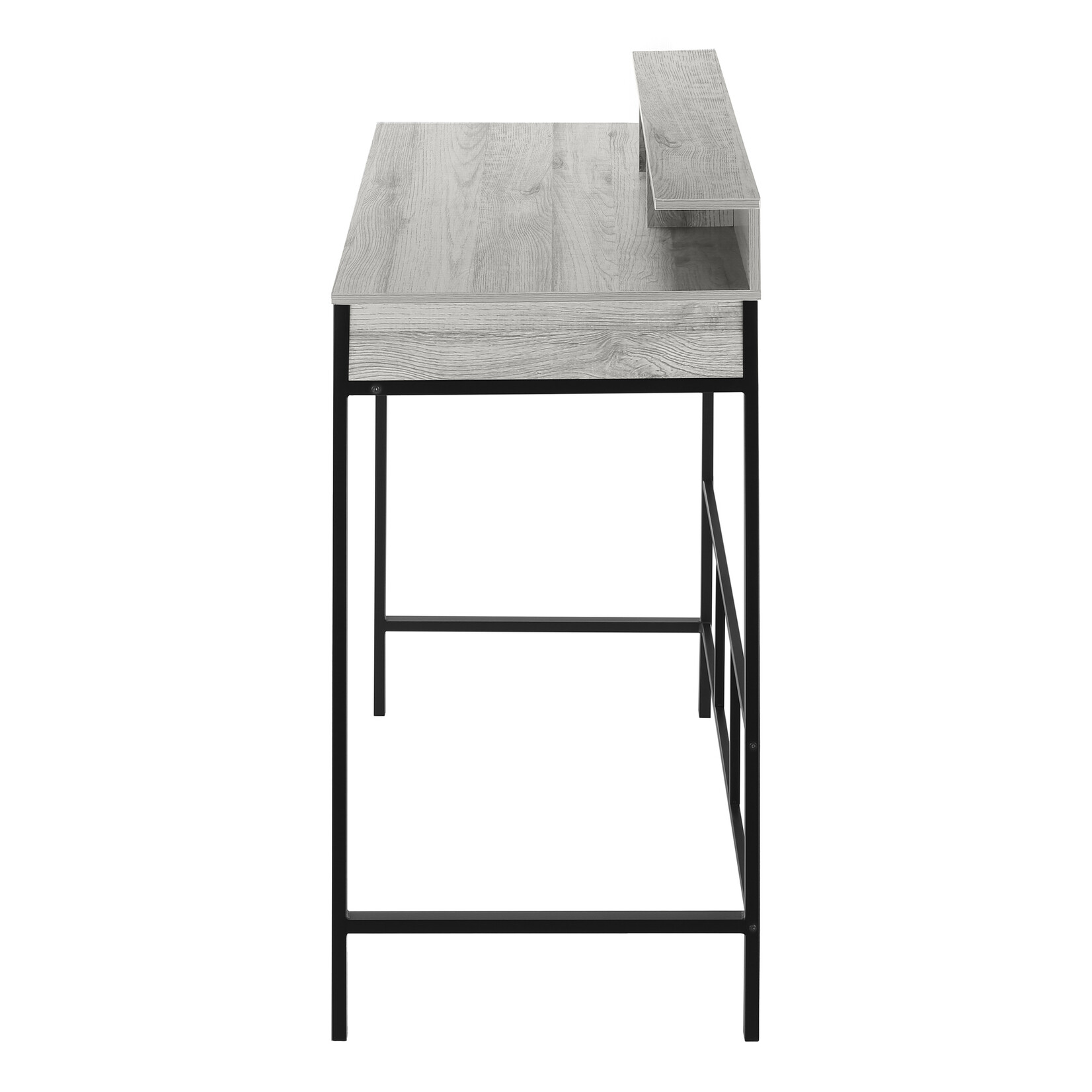COMPUTER DESK - 48"L / GREY / BLACK STANDING HEIGHT