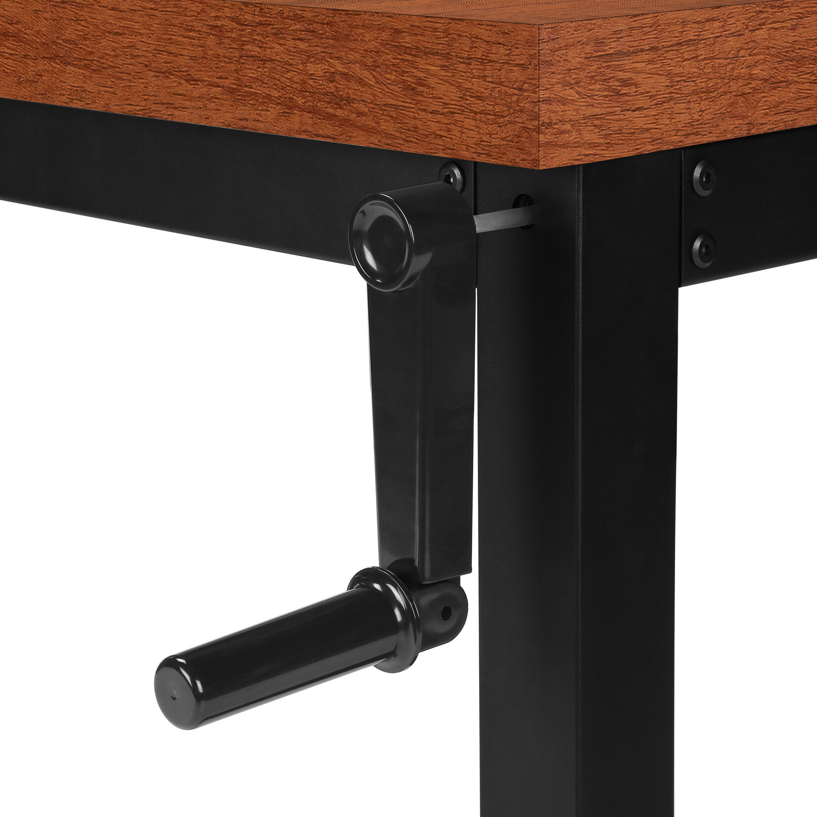 BUREAU - 48"L / HAUTEUR ADJUSTABLE CERISE / METAL NOIR