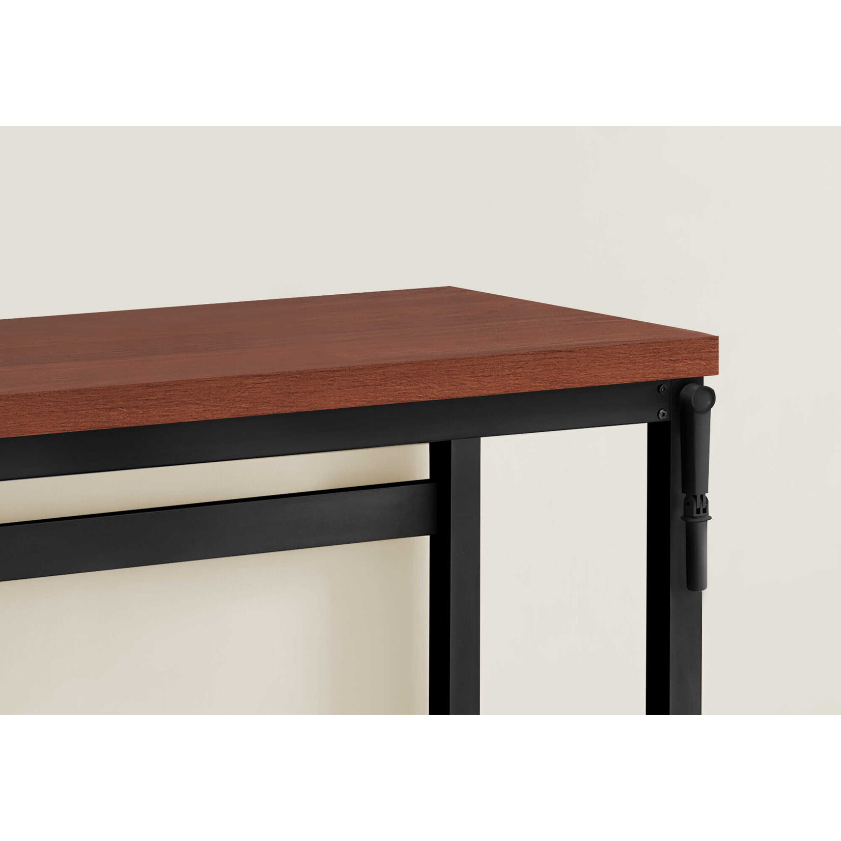 BUREAU - 48"L / HAUTEUR ADJUSTABLE CERISE / METAL NOIR