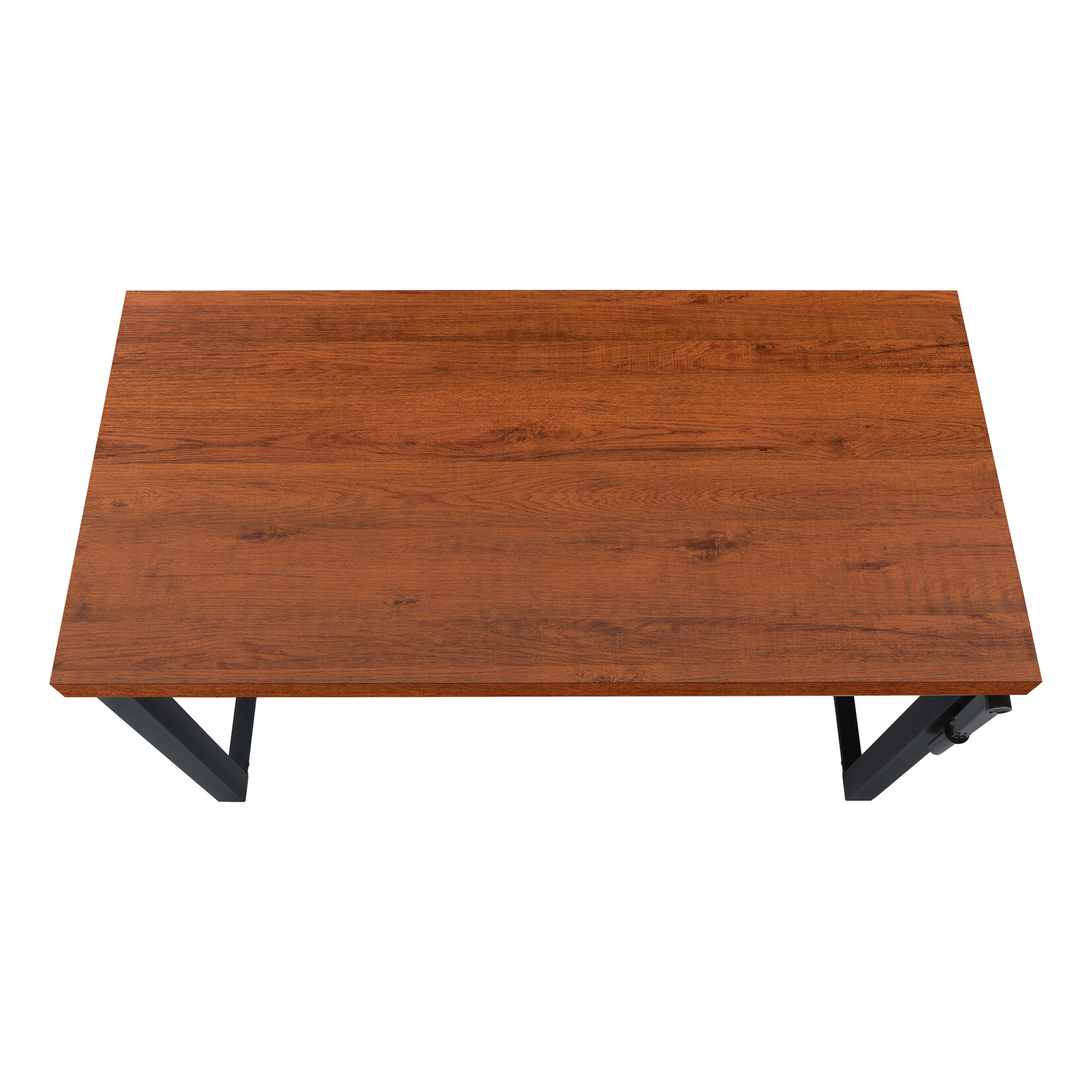 COMPUTER DESK - 48"L / CHERRY / ADJ.HEIGHT/ BLACK METAL