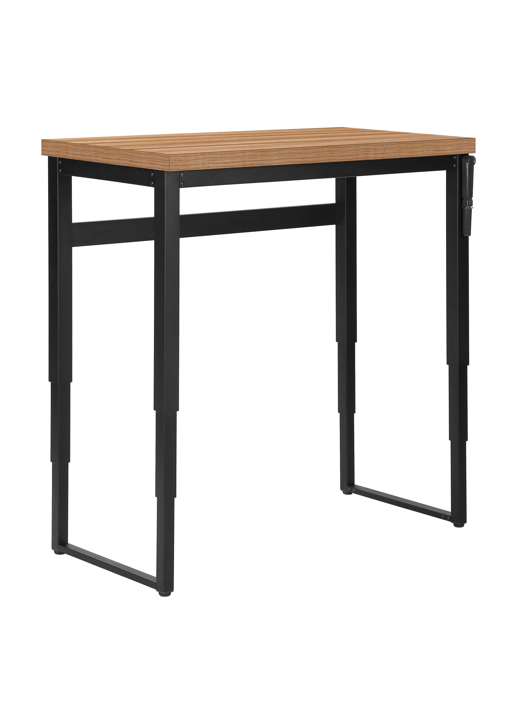 BUREAU - 48"L / HAUTEUR ADJUSTABLE FAUX BOIS PALE / NOIR