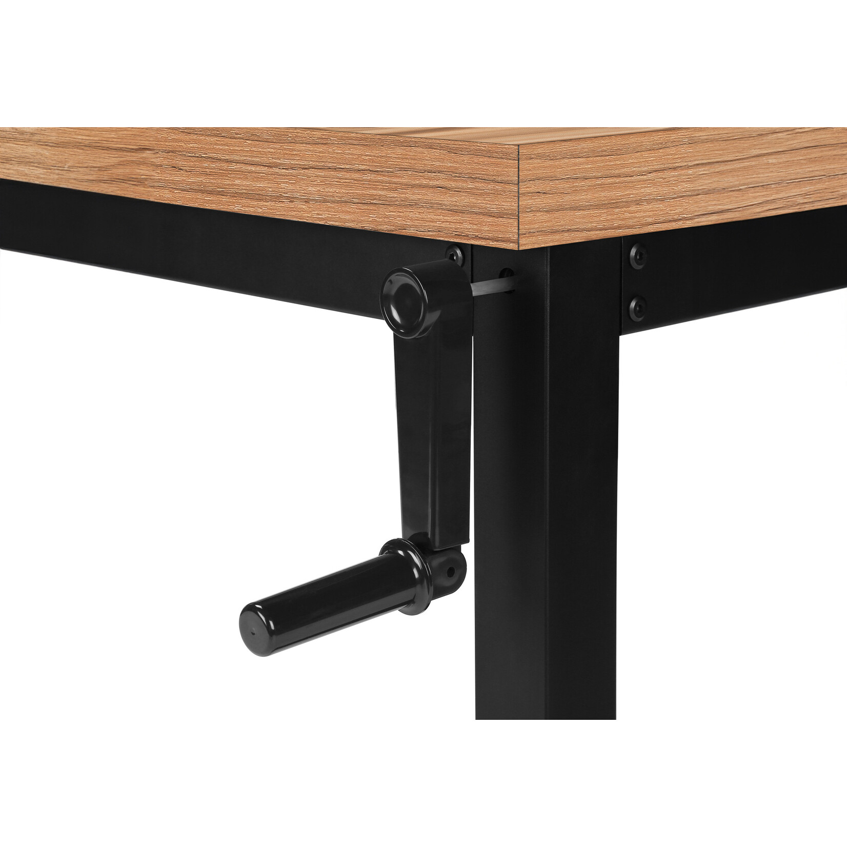 COMPUTER DESK - 48"L / RECLAIMED WOOD / ADJ.HEIGHT/ BLACK