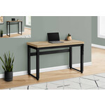 BUREAU - 48"L / HAUTEUR ADJUSTABLE NATUREL / METAL NOIR
