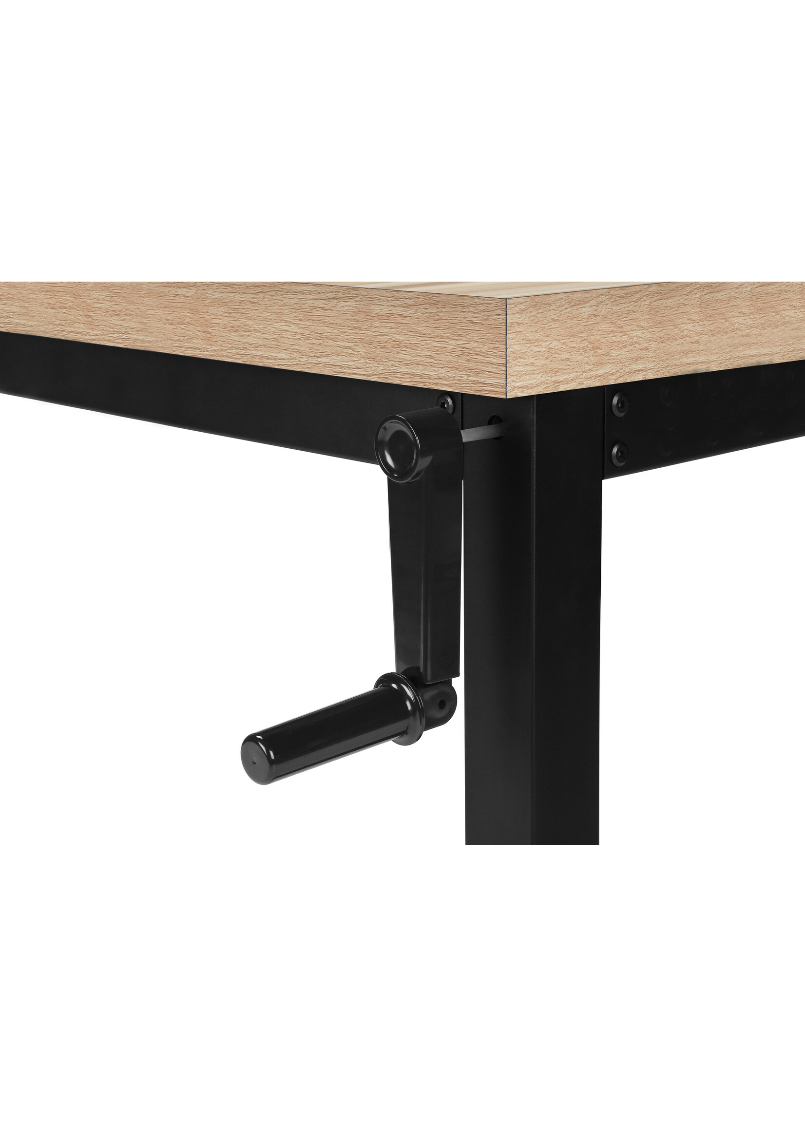 BUREAU - 48"L / HAUTEUR ADJUSTABLE NATUREL / METAL NOIR