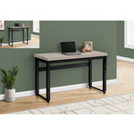 BUREAU - 48"L / HAUTEUR ADJUSTABLE TAUPE MODERNE / NOIR