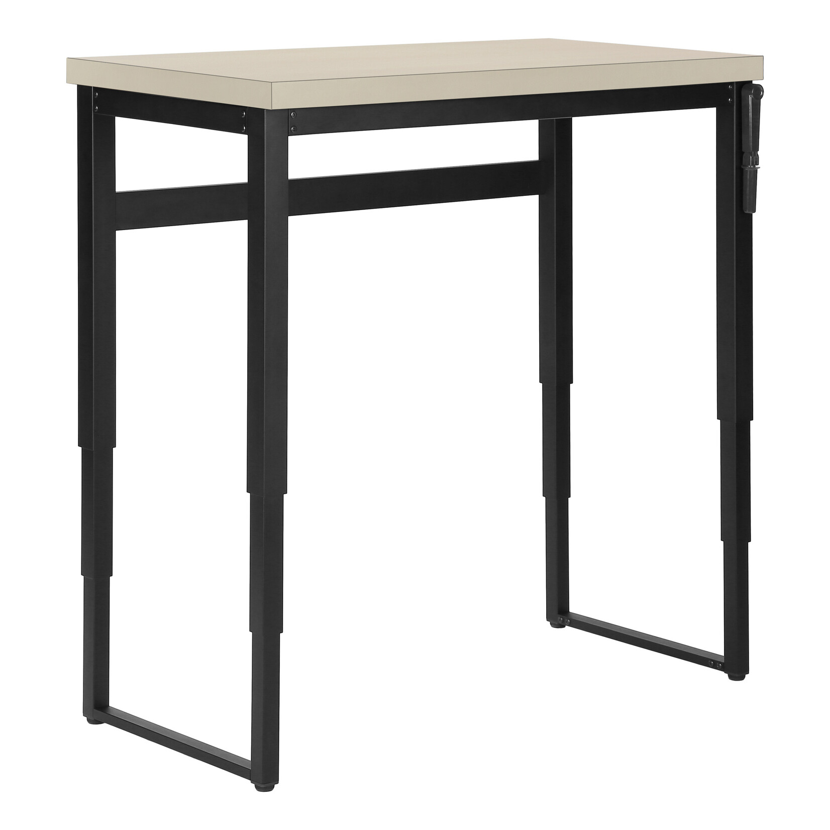 COMPUTER DESK - 48"L / MODERN TAUPE / ADJ.HEIGHT/ BLACK