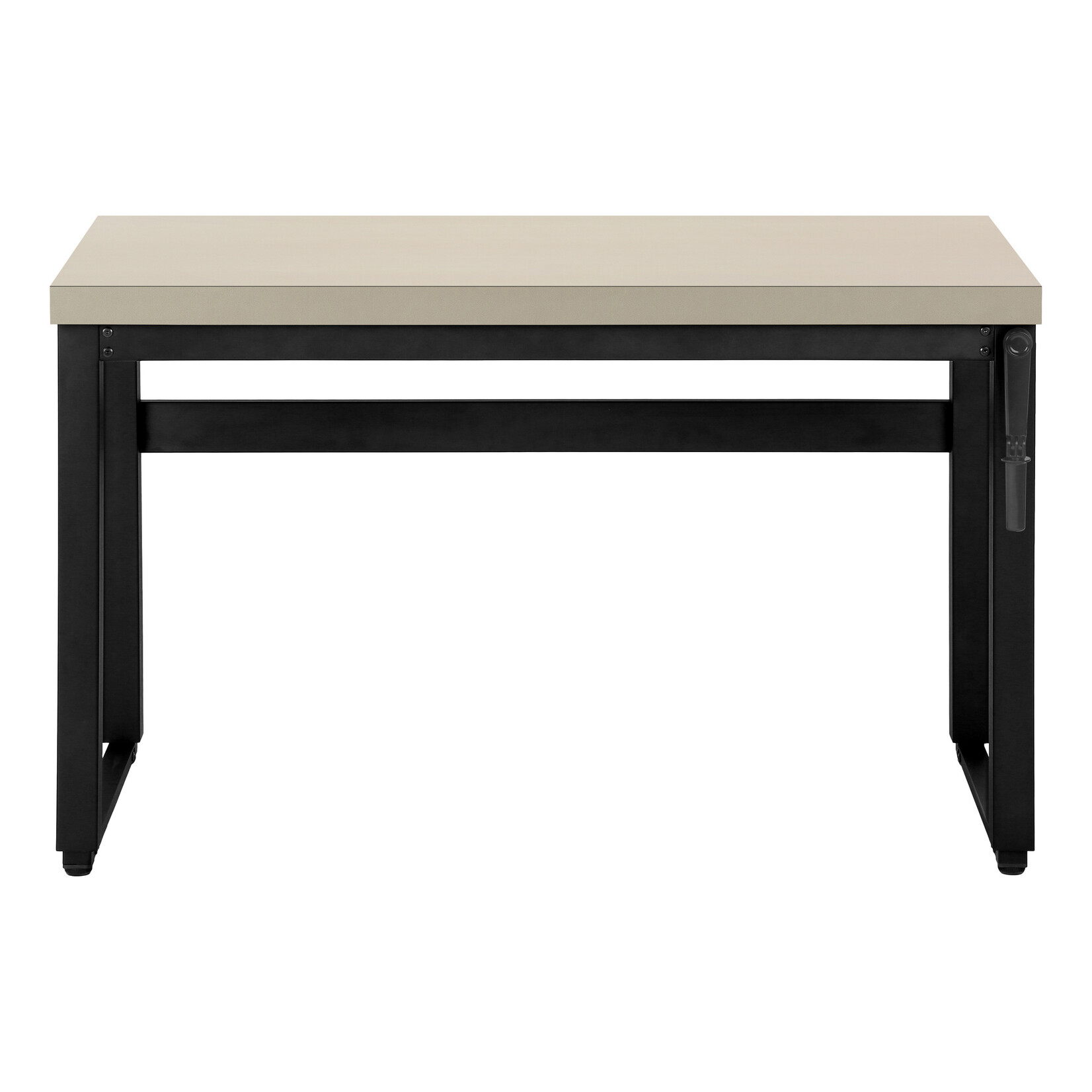 COMPUTER DESK - 48"L / MODERN TAUPE / ADJ.HEIGHT/ BLACK