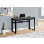 COMPUTER DESK - 48"L / MODERN GREY / ADJ.HEIGHT/ BLACK