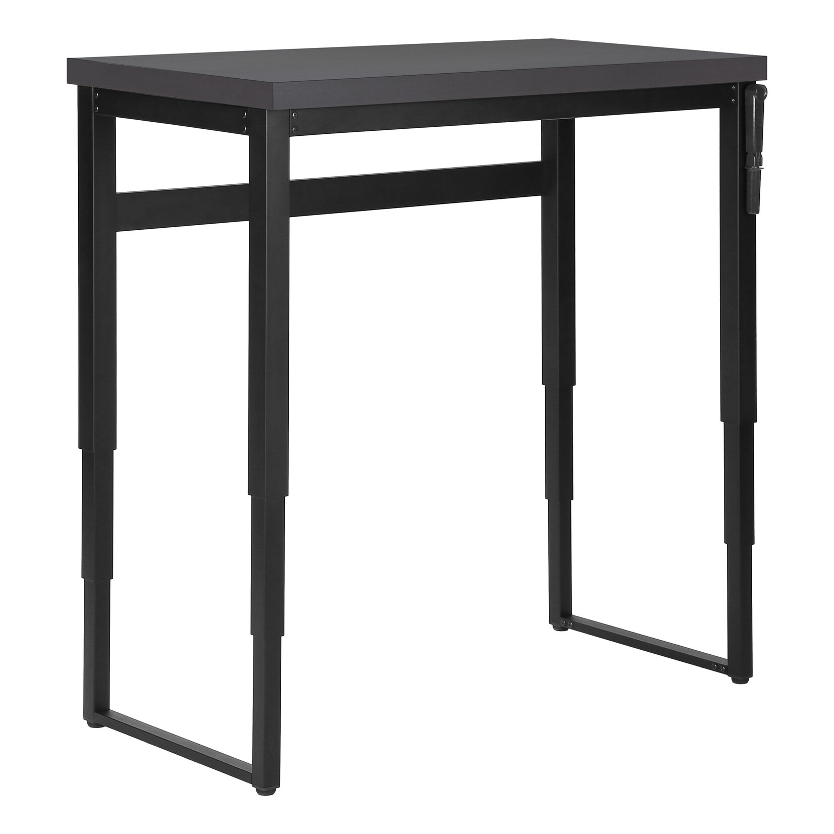 COMPUTER DESK - 48"L / MODERN GREY / ADJ.HEIGHT/ BLACK
