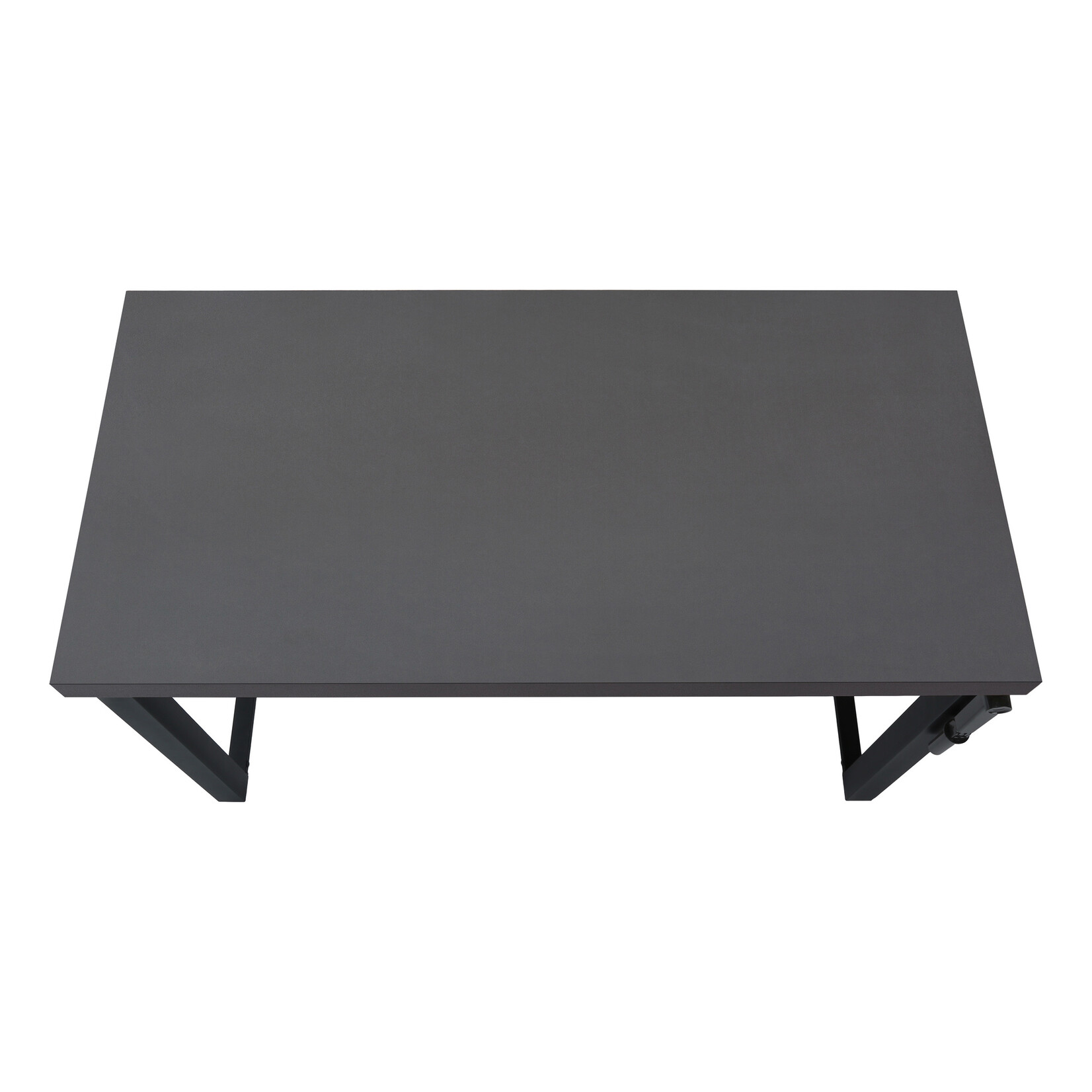 COMPUTER DESK - 48"L / MODERN GREY / ADJ.HEIGHT/ BLACK