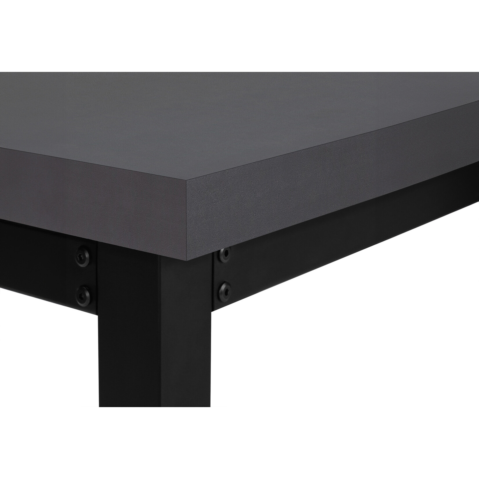 COMPUTER DESK - 48"L / MODERN GREY / ADJ.HEIGHT/ BLACK