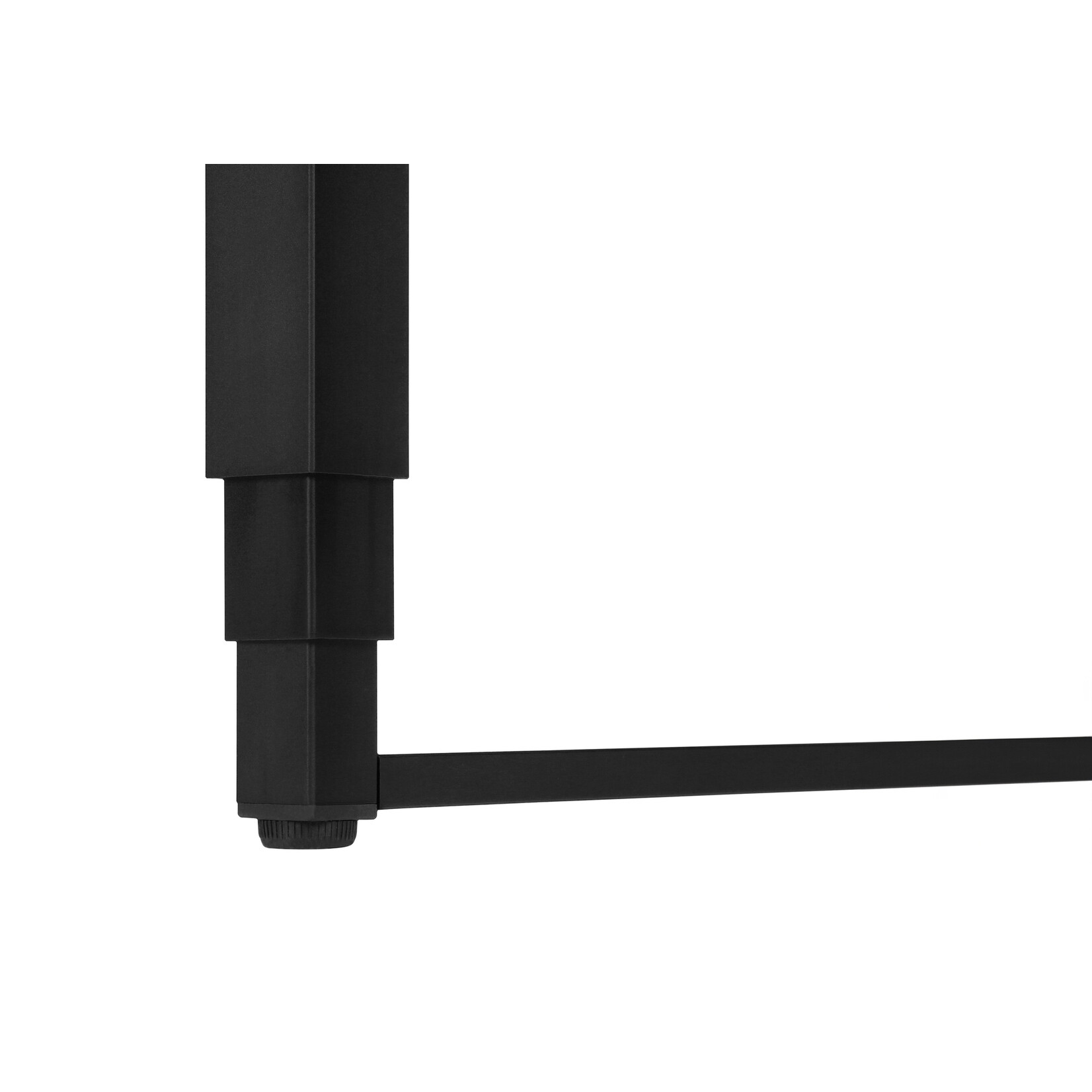 COMPUTER DESK - 48"L / WHITE / ADJ.HEIGHT/ BLACK METAL