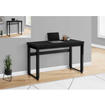 COMPUTER DESK - 48"L / BLACK / ADJ.HEIGHT/ BLACK METAL