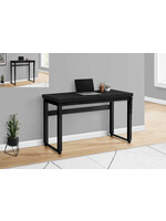 COMPUTER DESK - 48"L / BLACK / ADJ.HEIGHT/ BLACK METAL