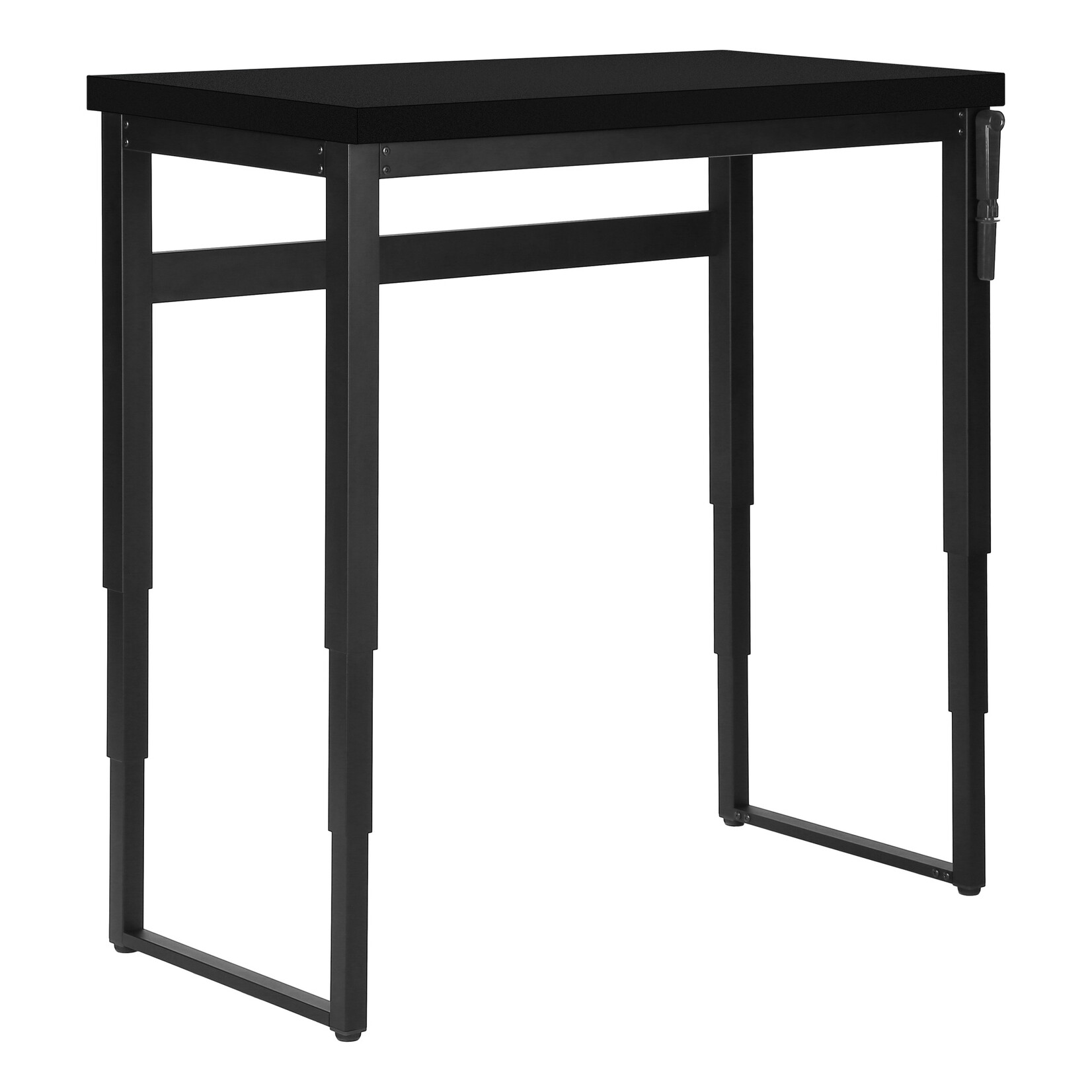 COMPUTER DESK - 48"L / BLACK / ADJ.HEIGHT/ BLACK METAL
