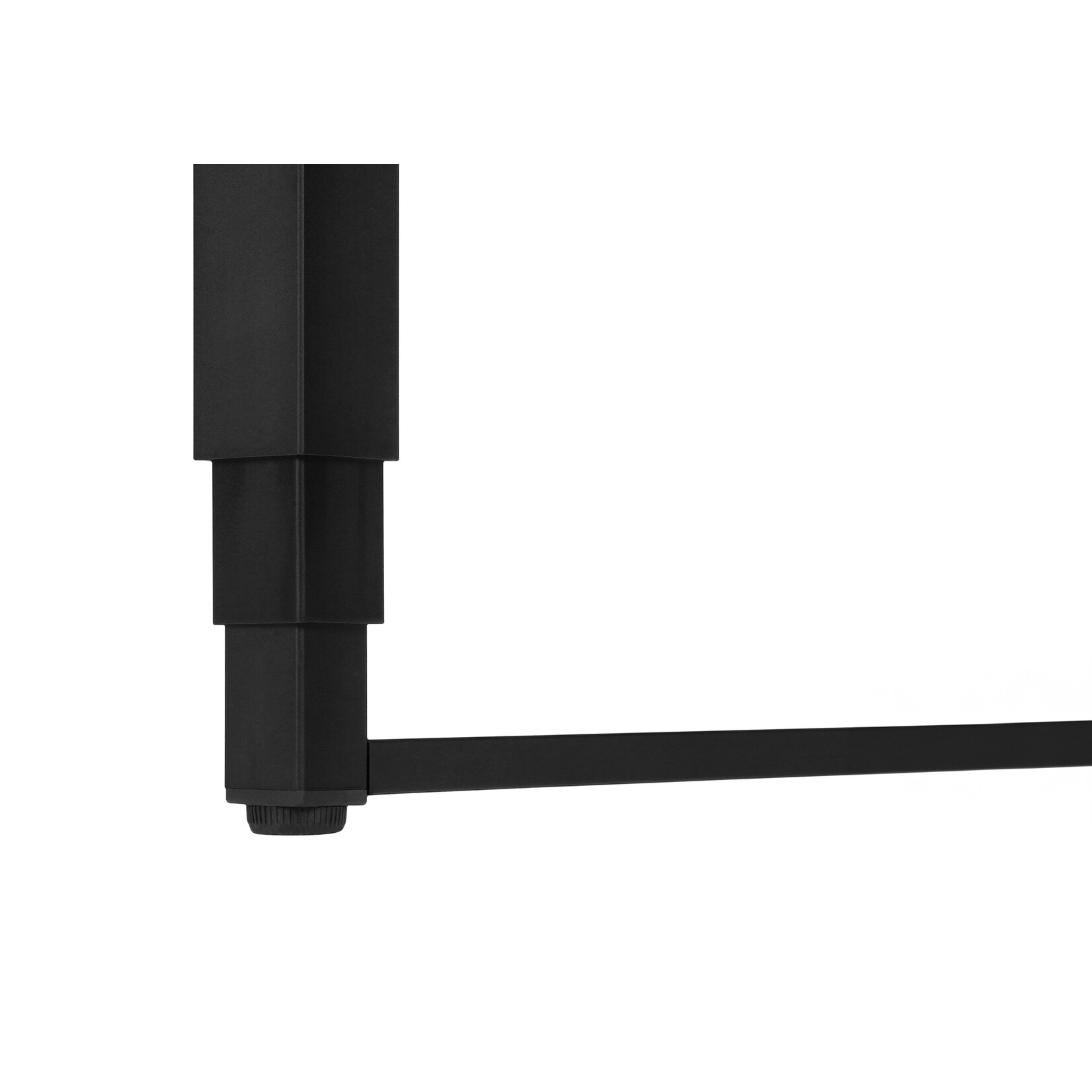 COMPUTER DESK - 48"L / BLACK / ADJ.HEIGHT/ BLACK METAL