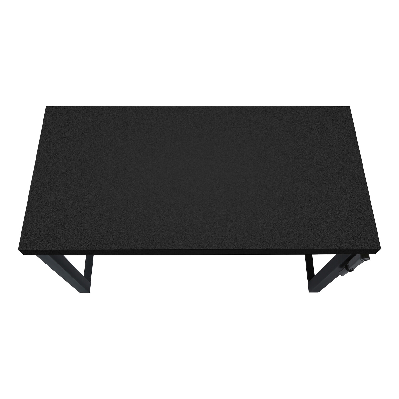 COMPUTER DESK - 48"L / BLACK / ADJ.HEIGHT/ BLACK METAL